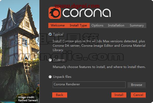Corona Renderer6.2 for 3dmax学习版安装图文教程、学习注册方法