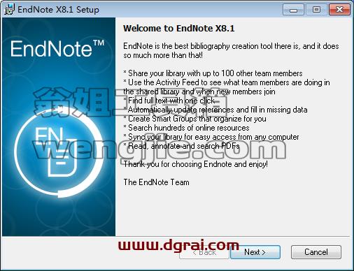 EndNote X8.1【文献管理软件】中文版安装教程