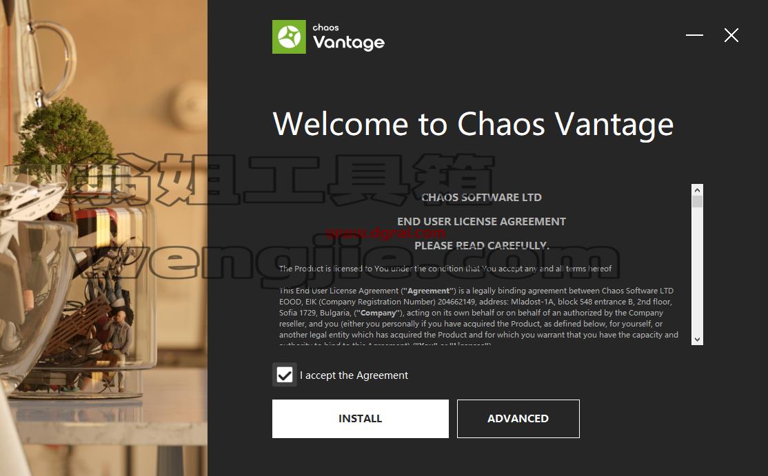 Chaos Vantage v1.5.3【实时光线追踪渲染软件】汉化版安装教程