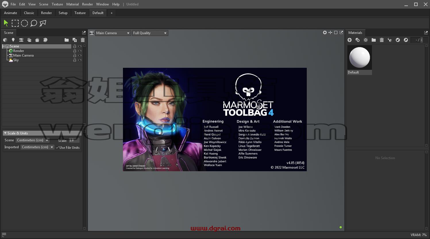 【八猴渲染器免费下载】Marmoset Toolbag v4.05英文版附安装教程