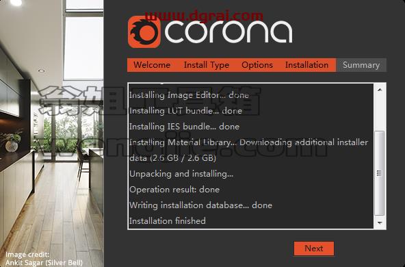 Corona Renderer6.2 for 3dmax学习版安装图文教程、学习注册方法