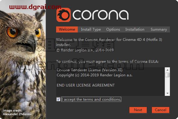 Corona Renderer 3.2 【CR渲染器3.2】 for Cinema 4D R14-R20 安装教程