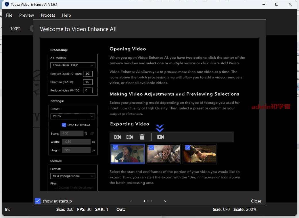 Topaz Video Enhance AI-v1.6.1英文学习版下载与安装图文教程