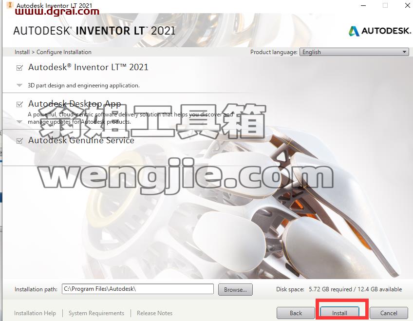 Autodesk Inventor 2021英文版安装教程