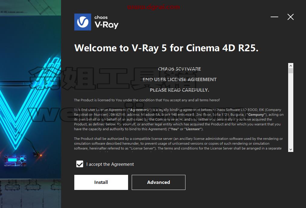 VRay 5.2 for C4DR20/S22/R23/S24/r25【汉化版】安装教程