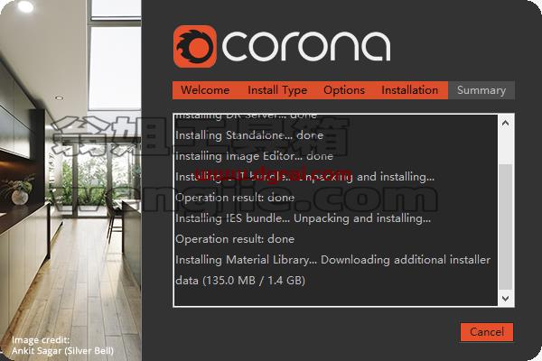 Corona Renderer5.2 for 3dmax2013-2021中文学习版安装图文教程、学习注册方法