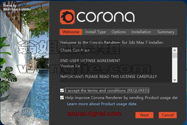 CR7.0渲染器Corona Renderer 7.0 for 3dmax 2014-2022学习版下载安装图文教程、学习注册方法