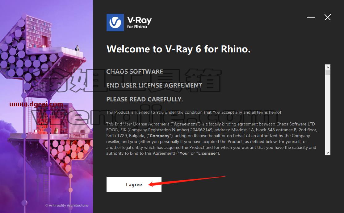 【犀牛插件VR渲染器下载】VRay 6.0002 for Rhino 6-8安装教程