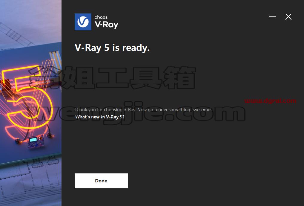 VRay 5.1 for C4D【支持R20/R21/S22/R23/S24】中文版安装教程