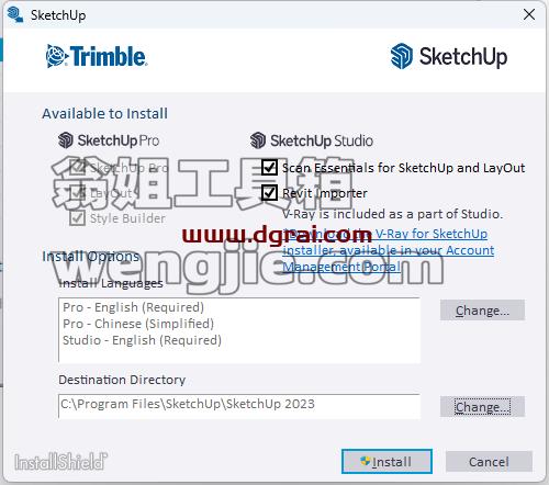 SketchUp PRO 2023_v23.1.315 中文学习版下载与安装教程