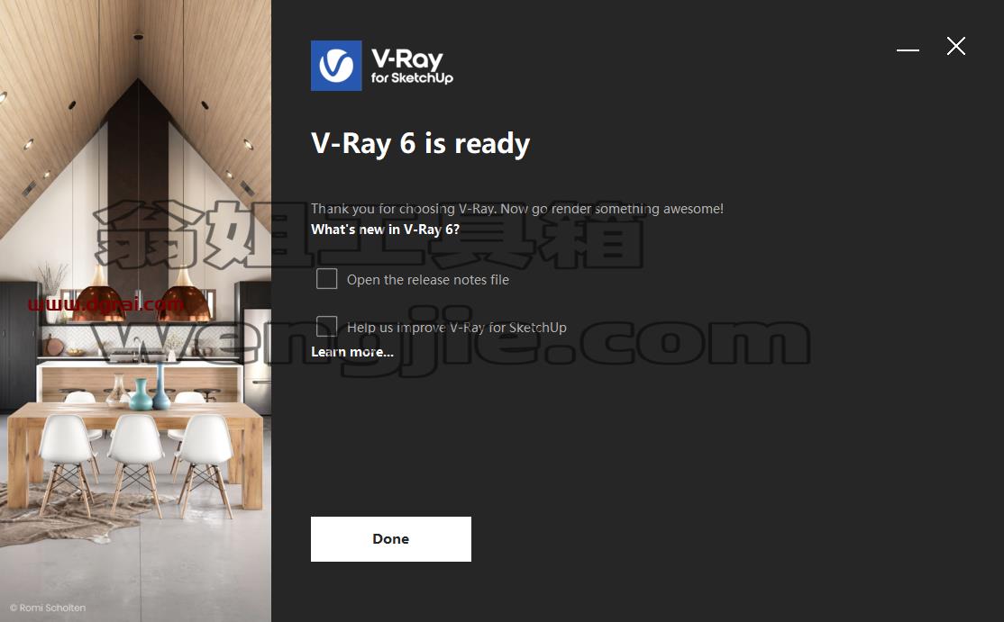 VRay 6.00 for sketchup 2019-2022【草图大师VRay渲染器】汉化版安装教程