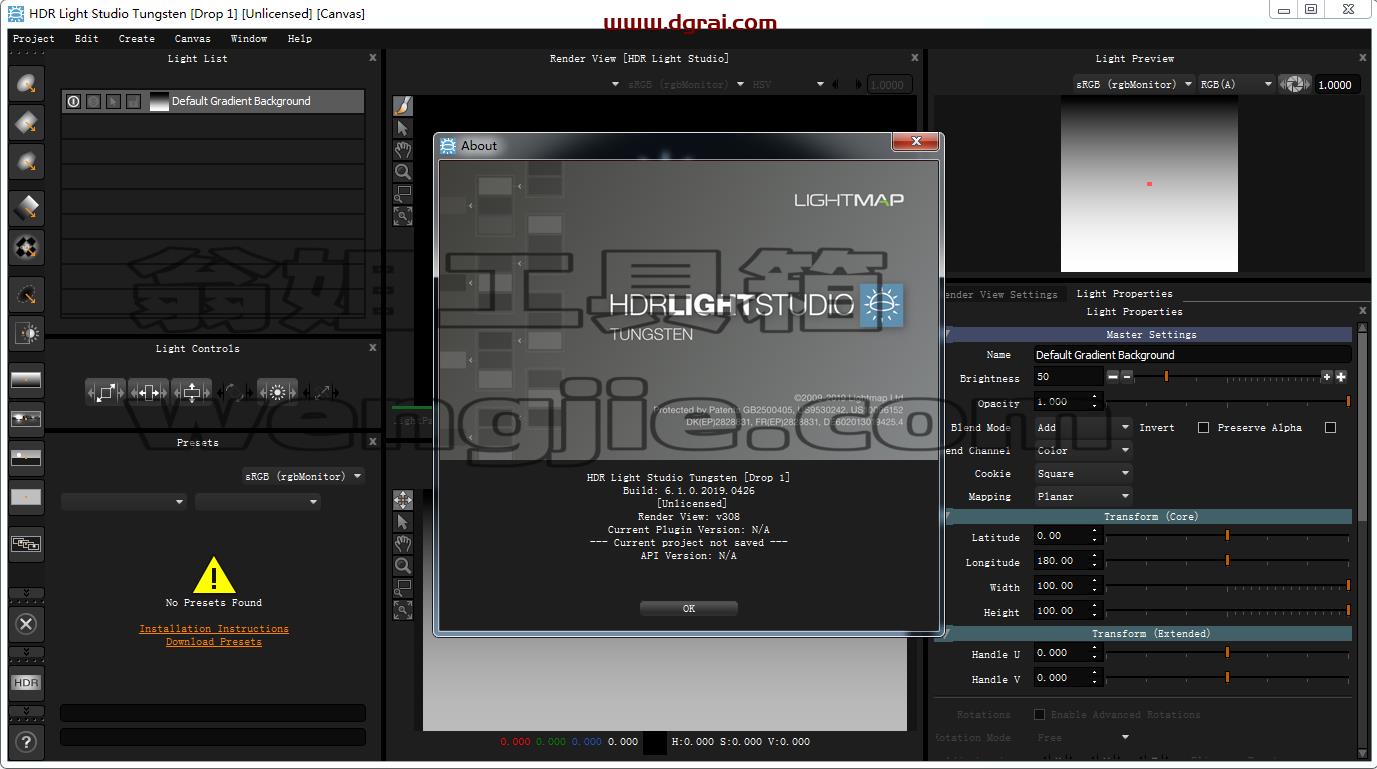 Lightmap HDR Light Studio Carbon 6.1.0【三维渲染室内摄影棚灯光HDR环境软件】安装教程