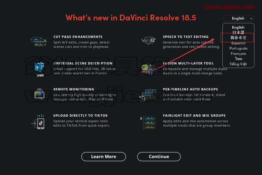 Blackmagic Design DaVinci Resolve Studio v18.5.0【达芬奇18.5安装教程】中文版下载