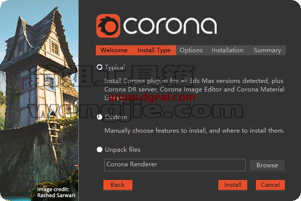 Corona Renderer5.2 for 3dmax2013-2021中文学习版安装图文教程、学习注册方法