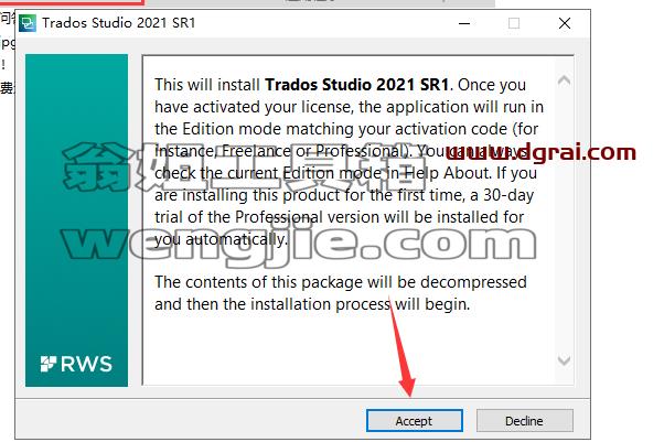 SDL Trados Studio 2021 v16.1.7.4397安装教程