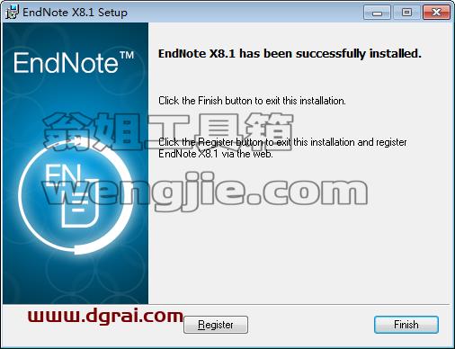 EndNote X8.1【文献管理软件】中文版安装教程