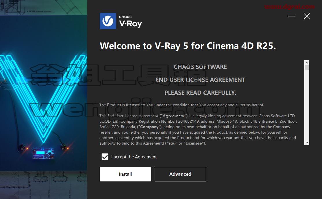 【C4D Vray渲染器】 VRay 5.20.06 for Cinema 4D R20/R21/R22/R23/S24/R25/R26 安装教程