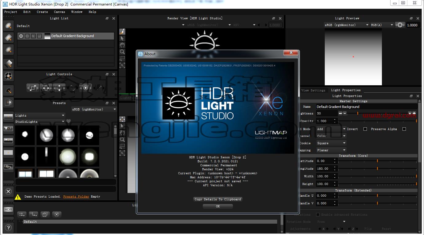 Lightmap HDR Light Studio Carbon 7.2.0【三维渲染室内摄影棚灯光HDR环境软件】安装教程