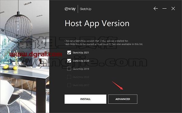 vray5.1 for sketchup【草图大师2017/2018/2019/2020/2021渲染器】简体中文版安装教程