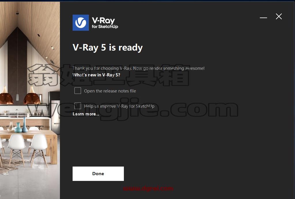 vray5.2 for sketchup【草图大师2017/2018/2019/2020/2021/2022渲染器】中文版安装教程