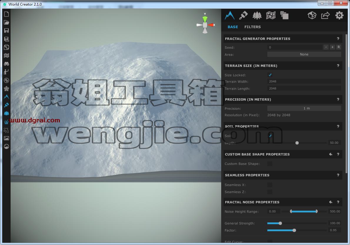World Creator v2.1.0【GPU三维地形生成软件】英文绿色版下载与安装教程