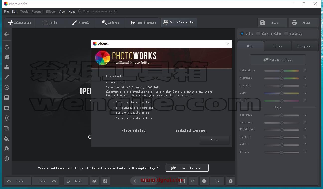 PhotoWorks 10【照片编辑软件】免费英文学习版安装图文教程、学习注册方法