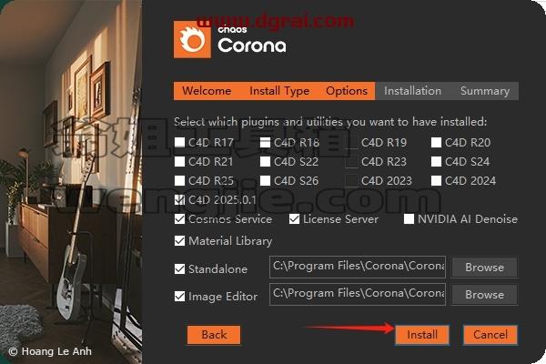 Corona for C4D安装教程步骤