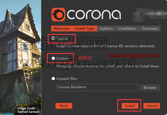 Corona Renderer 6.2【CR渲染器6.2】 for Cinema 4D R14-S24安装教程