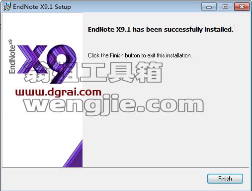 EndNote X9.1【文献管理软件】汉化版安装教程
