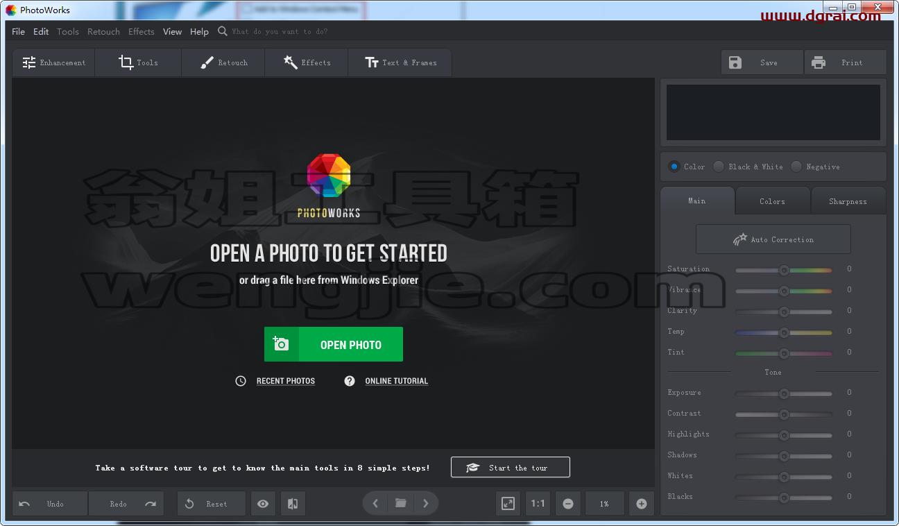 AMS Software PhotoWorks v9.0【智能图像编辑软件】英文学习版下载安装图文教程、学习注册方法