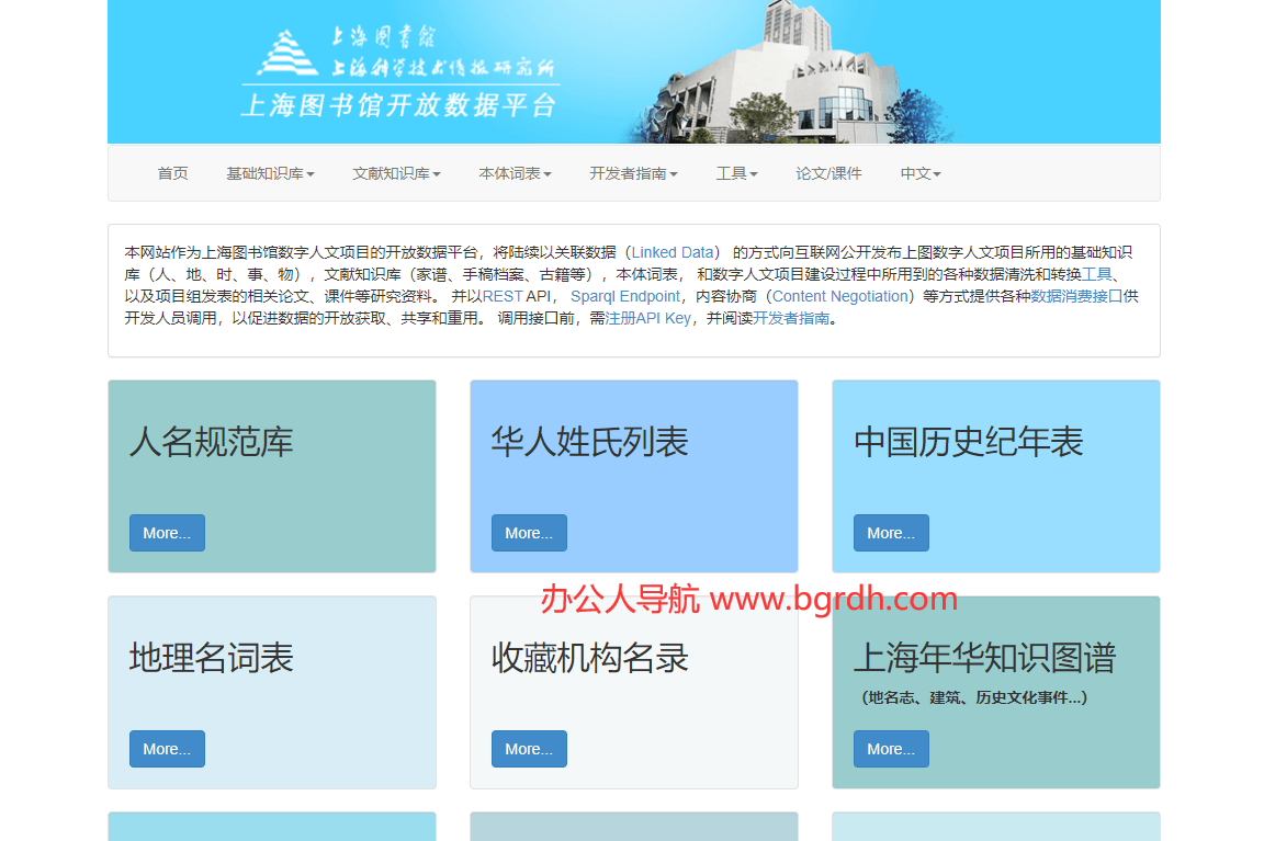 上海图书馆开放数据平台插图 上海图书馆开放数据平台