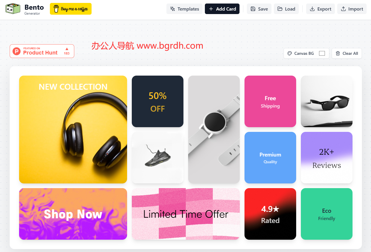 Bento Grid Generator插图 Bento Grid Generator