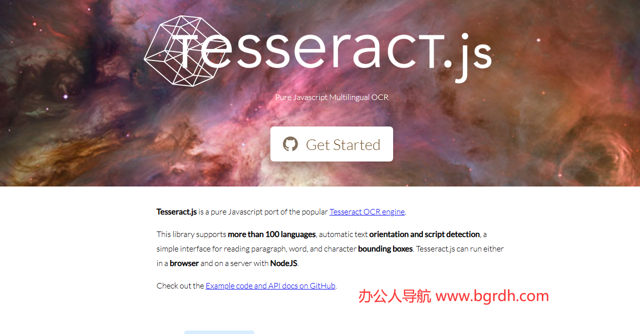 Tesseract.js插图 Tesseract.js