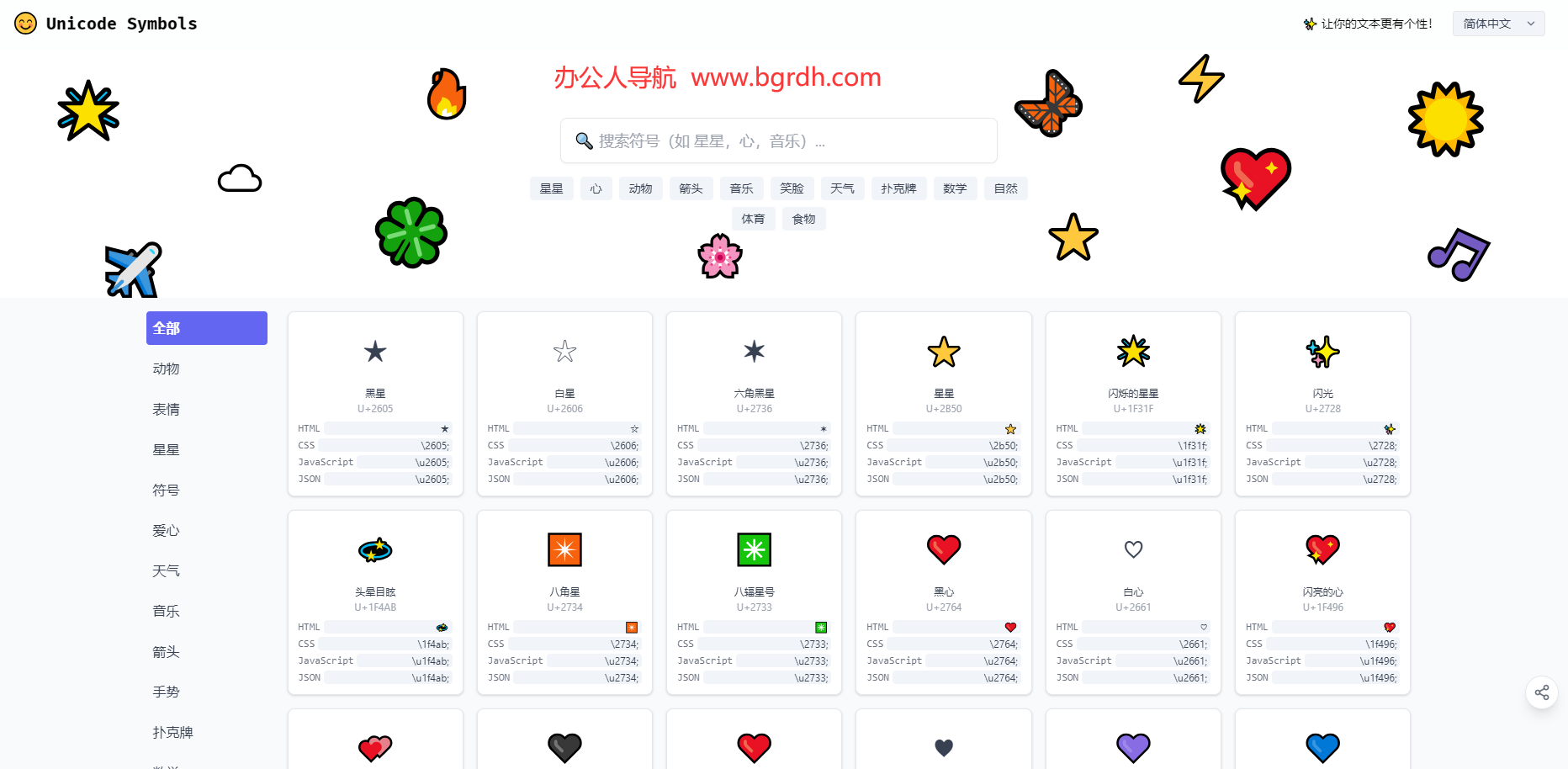 Unicode Symbols插图 Unicode Symbols