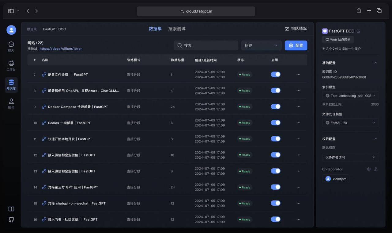 FastGPT-搭建个人AI应用平台插图2 FastGPT-搭建个人AI应用平台