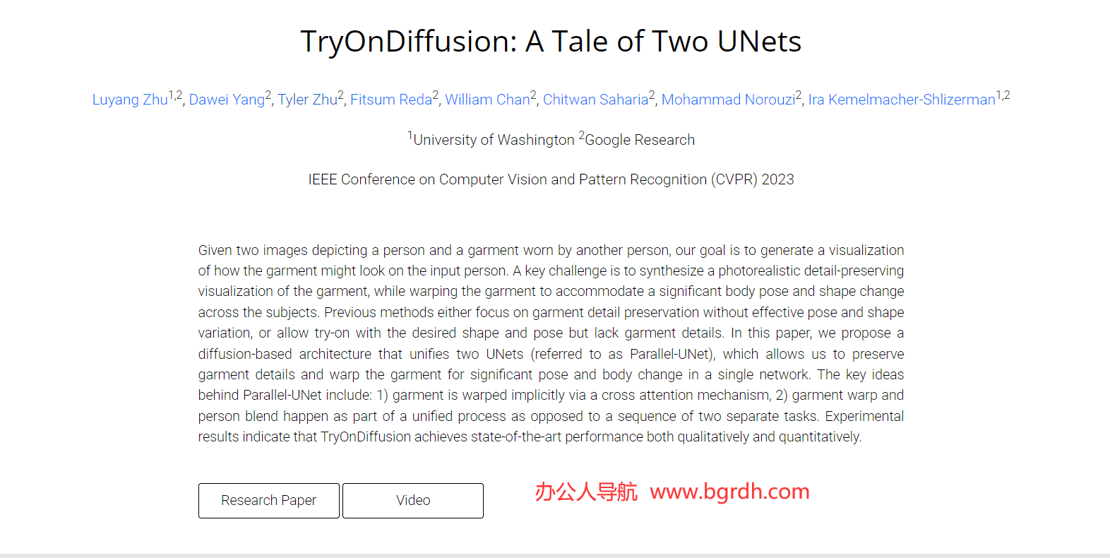 TryOnDiffusion