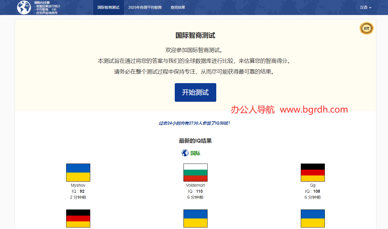 国际智商测试插图 国际智商测试
