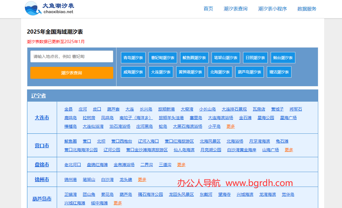大鱼潮汐表插图 大鱼潮汐表